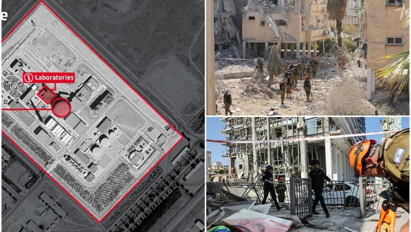 Iran a lansat 30 de rachete asupra Israelului și a lovit un spital. Reactor nuclear iranian, bombardat de IDF